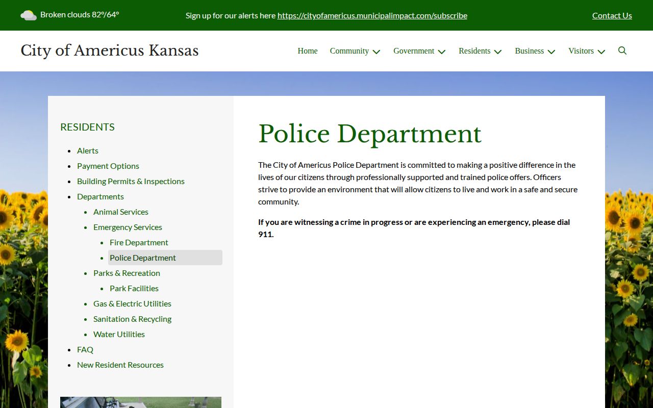 Americus legacy police arrest records webpage in Lyon County